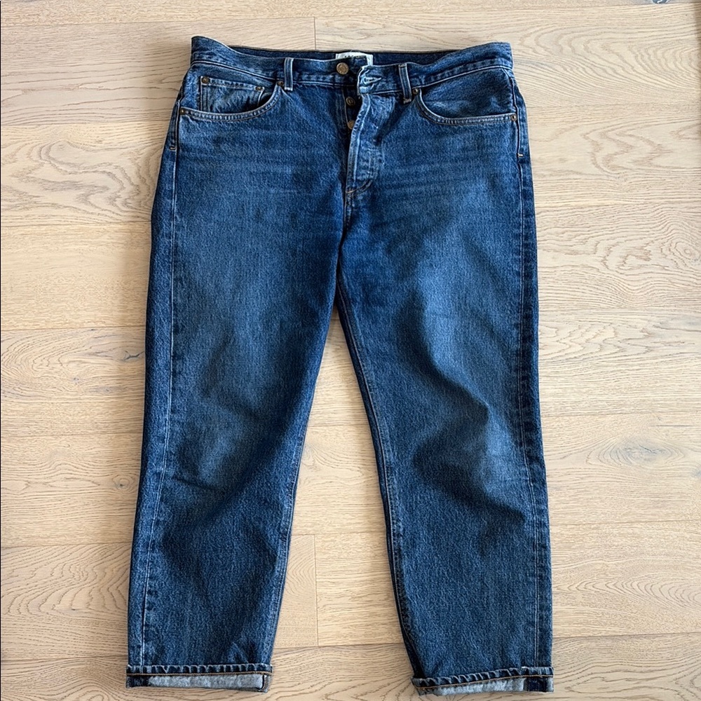 Agolde Women's Parker Rigid Straight-Leg Crop Jeans